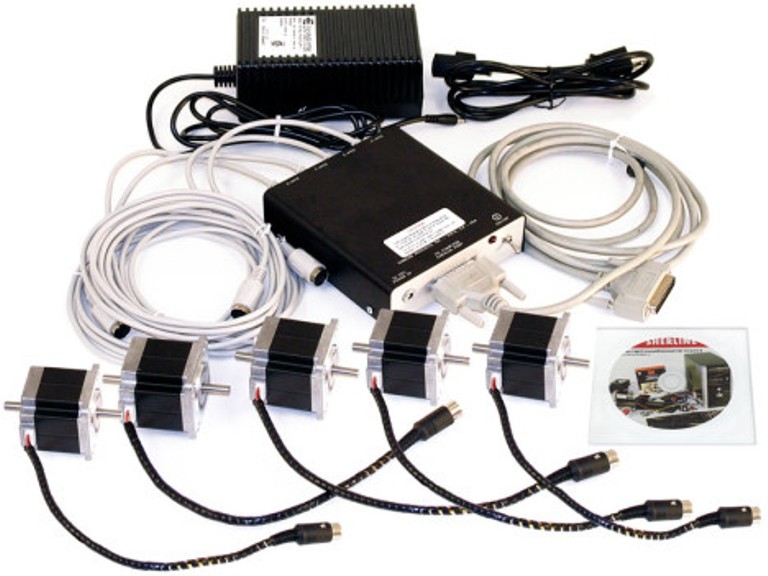 Sherline Upgrade to CNC for either 6000-CNC or 6200-CNC shop packages with lathe and mill. (Computer NOT included.) Includes 8760 driver box and five stepper motors. 8775